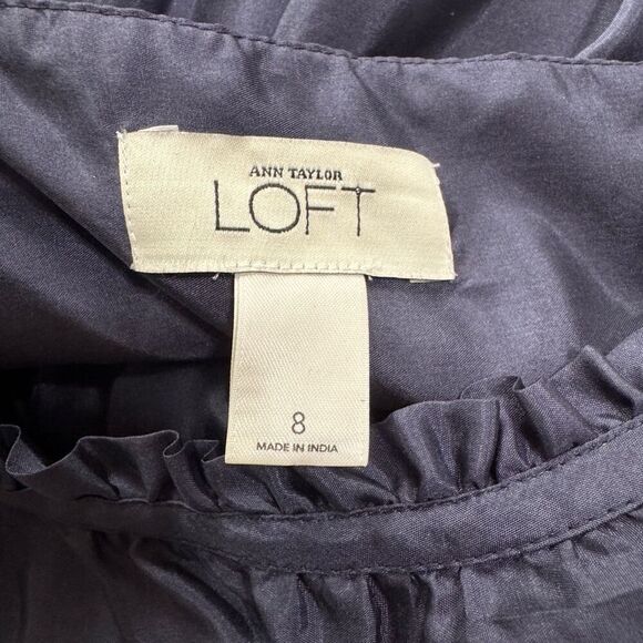 LOFT Ann Taylor silk ombré 3 color dress size 8 - Picture 6 of 7